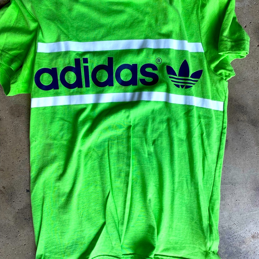 Adidas neon and navy t-shirt